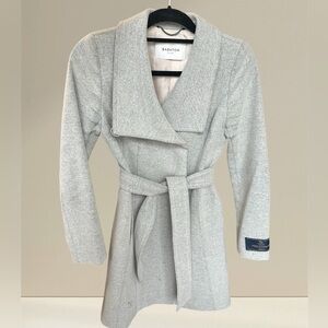 Babaton Light Gray Wrap Coat